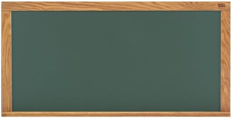 Marsh Pro-Rite 48X192 Green Porcelain Chalkboard, Red Oak Wood Trim Pr416-7560-6500