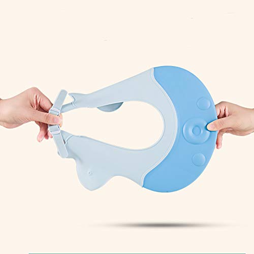 Vanly Baby Shampoo Cap, Adjustable Baby Bath Visor Hat for Kids, Toddlers, Children | Flexible Waterproof Shower Bathing Protection | for Showers, Bathtub, Sun Bathing, Hair Cutting/Trimming (Blue) - Thumbnail 2