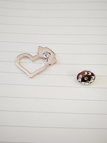 MANZHEN Enamel Nurse Hat Heart Lapel Pin Brooch for Doctor Nurse (Silver)