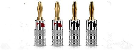 Banana Plugs,24k 4pcs Gold Plated Speaker Banana Plugs for Speaker Cable GHWL