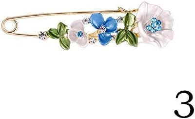 LJTOUS Large Vintage Female Brooches Pins Women Collar Pin Flower Rhinestone Brooch Pin Woman Jewelry