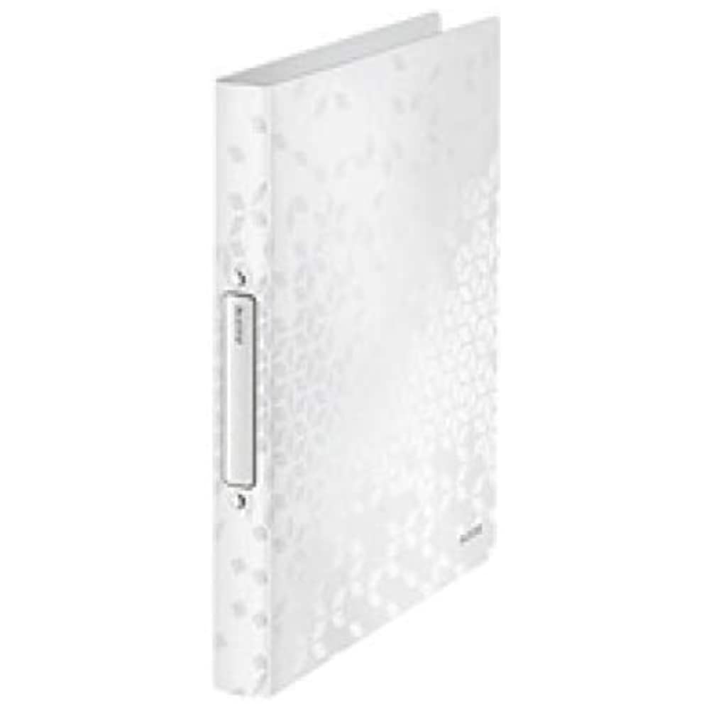 Leitz 4 Ring Binder, Holds up to 190 Sheets, Wow Range, 25 mm Spine, 42580001 - A4, White