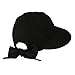 JFH Women's Classic Quintessential Sun Wide Visor Hat in Sold Bold Colors (Black)