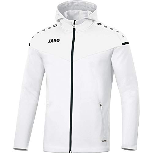 JAKO Kinder Kapuzenjacke Champ 2.0, WeiĂź, 152