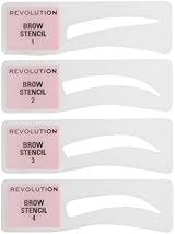 Revolution Beauty London Brow Powder Stamp Stencil Kit Dark Brown view 5