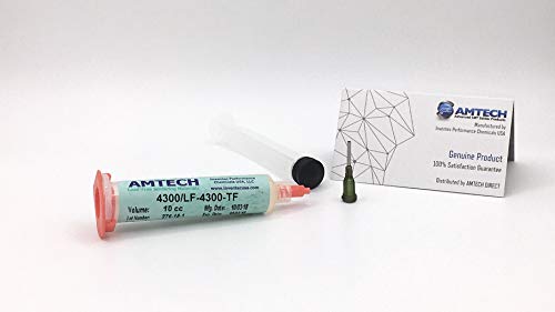 AMTECH 4300/LF-4300-TF universal water-washable tacky solder flux REL0 10cc kit USA 16040K