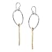 Silpada 'Intermix' Open Circle Movable Drop Earrings in Sterling Silver & Brass