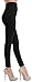 High Waisted Fleece Solid Leggings, Black, One Size: Fits Size XS (0) - L (10)