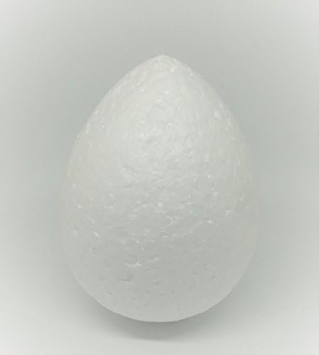 Grows : 6 pieces of Styrofoam Balls , egg shape , white , 2.5 x 3.5 -inch Diameter for Arts and Craft Use