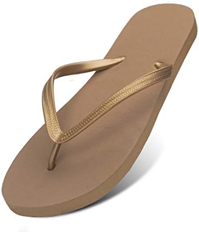 Feisco Women Rubber Flip Flops Thong Sandal Beach Slipper