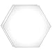 BBTO 15 Pieces 9 cm Adhesive Mirror Wall Stickers Hexagon Mirror Sheet for Home Bedroom Decor, Silver, 1 mm Thickness