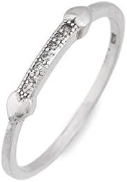 Annie LeBling Girls Jewelry Good Together Ring - Sterling Silver Band Cubic Zirconia Hearts Size 6 Ring