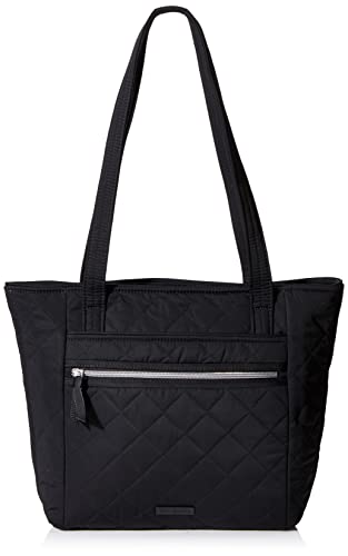 Vera Bradley Bolsa feminina de sarja pequena Vera, Preto clássico, One Size