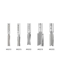 Amana Herramienta 45203 undersized con punta de carburo de madera contrachapada Dado Plunge 15 64 D x 3 4 CH X 1 4 inch SHK Router Bit para Madera Contrachapada grosor 1 4 Minus 1 64