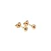 14k Rose Gold Ball Stud Earrings, 3 Millimeters
