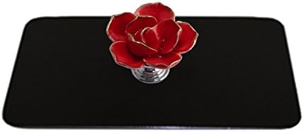 Toaster Tops A3002-2B Red Flower Toaster Top, Black/Red