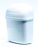 Camco Cabinet Mount Trashcan- Mountable Trash Bin For Cabinet Doors and Tight Places, Won't Move Out of Place During Travel, Perfect For RVs, Campers, and More 3 Qt, 5" x 11" (43961)