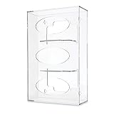 Triple Side-Loading Glove Box Dispenser Holder, Clear Acrylic