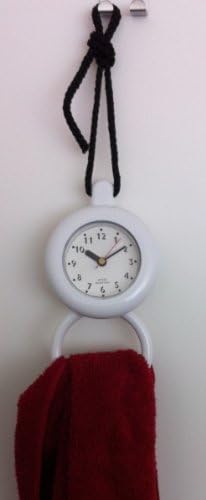 Nfp Badezimmeruhr Badezimmer Uhr Batteriebetrieb Quartzuhrwerk Spritzwassergeschutzt Weiss Kordel Handtuchhalter Amazon De Kuche Haushalt