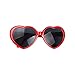 Fashion Large Women Lady Girl Oversized Heart Shaped Retro Sunglasses Cute Love Eyewear (red)