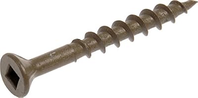 Hillman 48275 Brown Painted Square Drive Deck Screw, 9 X 3-Inch, 250 pack
