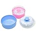 Timoo 2 pcs Body Powder Puff Kit Container with Bath Powder Puffs