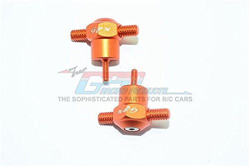 GPM For Traxxas Unlimited Desert Racer 4X4 (#85076-4) Upgrade Parts Aluminum Spare Tire Locking - 2Pc Set Orange