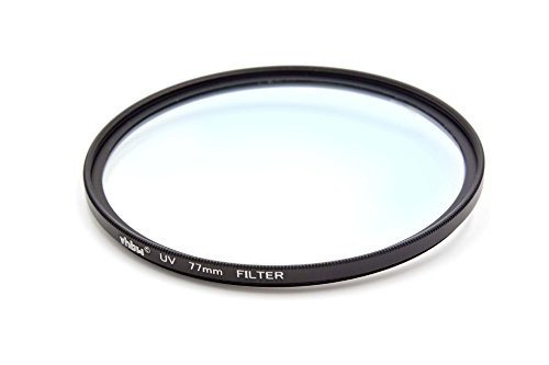 vhbw Universal UV Filter für Kamera Objektive mit 77mm Filtergewinde - UV Schutzfilter, Schwarz