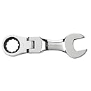 GearWrench 9573 1/2-Inch Stubby Flex-Head Combination Ratcheting Wrench