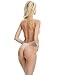 Shymay Women Backless Shapewear Bodysuit Plunge Backless Body Shaper Bra Seamless Thong Low Back Shapewear for Backless Dress (Beige, 32B/C)