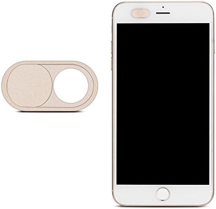 Ultra-Thin Aluminum Webcam Cover - 0.68 mm Thin - Mobile Phone Camera Cover - Protect Your Privacy Mobile, Tablet, Laptop, Desktop - Strong Adhesive (Gold)