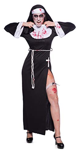 Folat-21945-Sexy-Nonne-Kostm-S-M-Schwarz