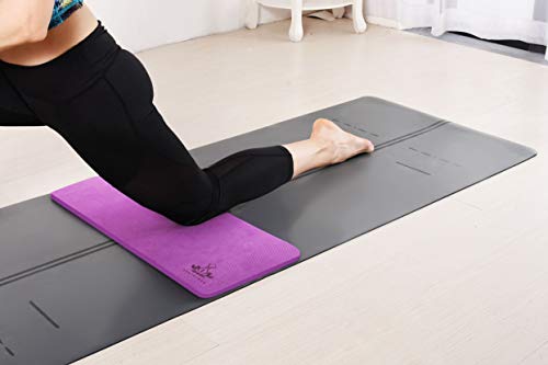 Heathyoga Yoga Knee Pad, Great for Knees and Elbows While Doing Yoga and Floor Exercises, Kneeling Pad for Gardening, Yard Work and Baby Bath. 26″x10″x½ (Pink)