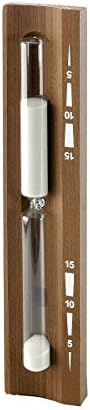 Goldspatz Germany Wall-Mounted Rotating Sauna Sand Timer, Thermo Wood, 15 Minutes, Sand Color White