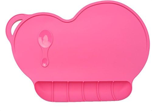 Teamtop 15.7"x10.6"Food Grade Silicone Placemat Healthy Baby Care Kit - Reusable,Portable,Waterproof,Molded "Scoop" Catches Food,Suctions To Table,Wash Directly Placemats Tableware