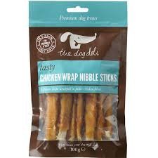 The Dog Deli Premium Dog Treats Tasty Chicken Wrap Nibble Sticks