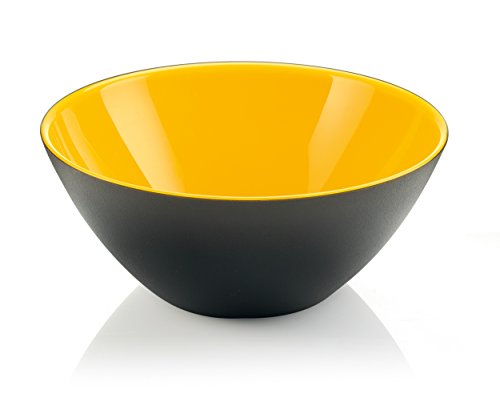 Guzzini My Fusion Bowl, 7-3/4-Inches by 3-1/4-Inches, Yellow, White, Black