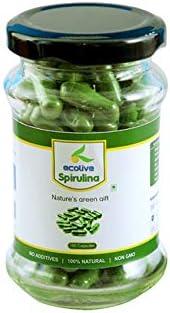 Ecolive Spirulina Capsule - Natural High Protein Supplement |100 piece - Each 500mg |