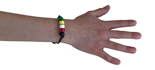image for Generic Wordless Bracelet Kit- Black, White, Red, Green, Yellow Plasti
