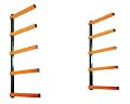 KASTFORCE KF1005 Lumber Storage Rack 5-Level System 110lbs per Level Lumber Rack Wood Rack Workshop Rack with Durable Sheet Metal Screws