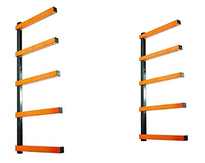 KASTFORCE KF1005 Lumber Storage Rack 5-Level System 110lbs per Level Lumber Rack Wood Rack Workshop Rack with Durable Sheet Metal Screws