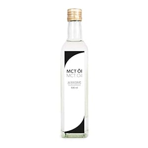 MCT olie, premium kwaliteit, op kokosolie, per stuk verpakt (1 x 500 ml) in glazen fles