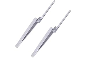 2PCS Dental Articulating Paper Holder - Stainless Steel Straight Pliers Tweezers for Dentists, Students & Household, Firm Gri