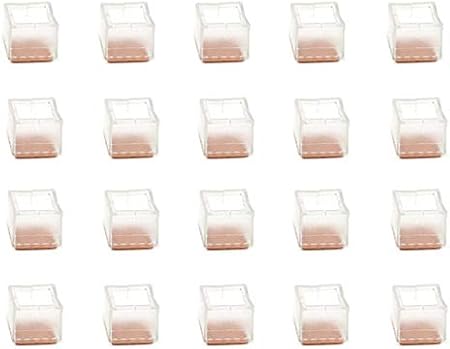 Maydahui 20pcs Square Chair Leg Floors Protectors Silicone Caps