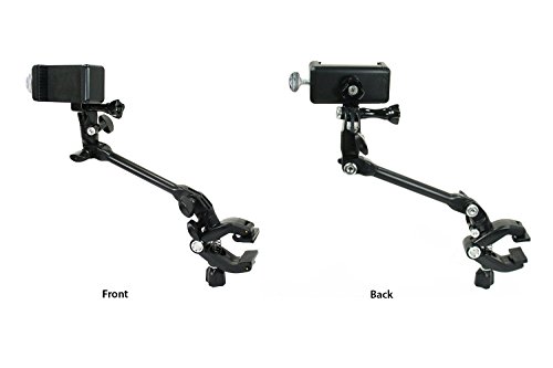 Golf Gadgets | Adjustable Bag Clamp Setup - Video Recording & Device Mounting System Using Your Phone. Capture Footage on The Course or Range. (Black Clamp)