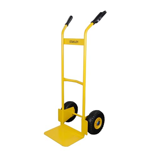 Stanley Chariot de Transport HT522 - Capacité de Charge jusqu'à 200KG - Diable Manuel - 52 x 49 x 119 CM - Acier - Jaune