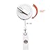 Ascrafter Resin Pink Chrysanthemum Retractable Name Card Badge Holder with Alligator Clip, ID Badge Reel Clip On Card Holders
