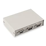 ES-Tune 2 Way RS232 Serial Switch Box DB9 Pin Serial RS232 Manual Data Switch Box for PC Sharing to Serial Device