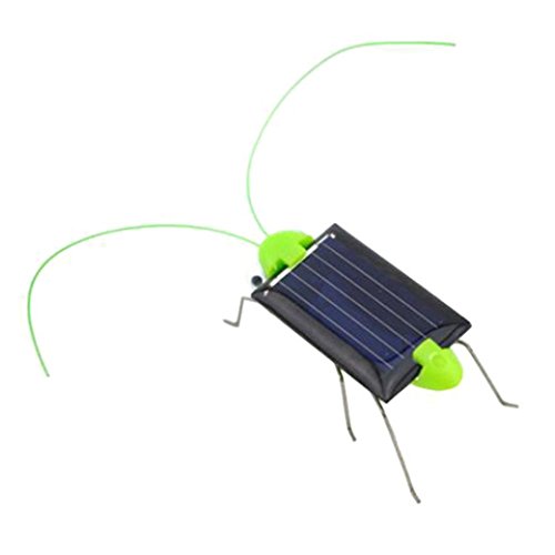 Quartly Solar Power Educational Energy Grasshopper Toys Gadget Kid Gift Novelty Solar Powered Fake Insects Animals Simulation Model Toy (A) - Thumbnail 4