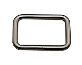 Generic Metal Silvery Rectangle Buckle 1.25
